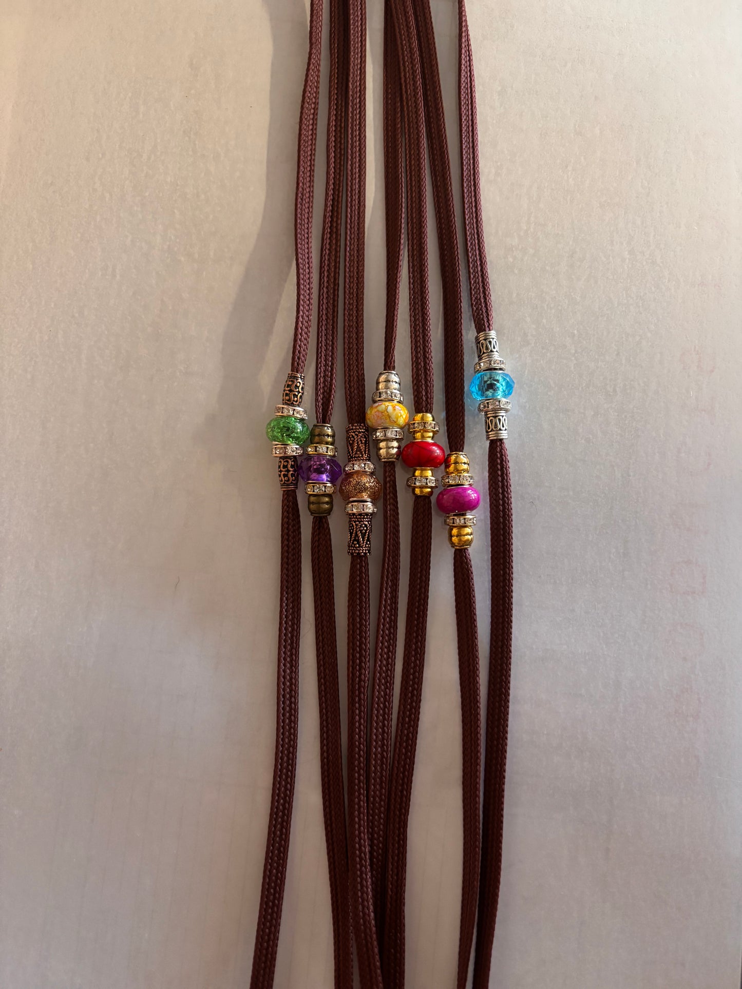 Show Lead Flat 7mm Polypropylene (Beaded) - Black, Brown