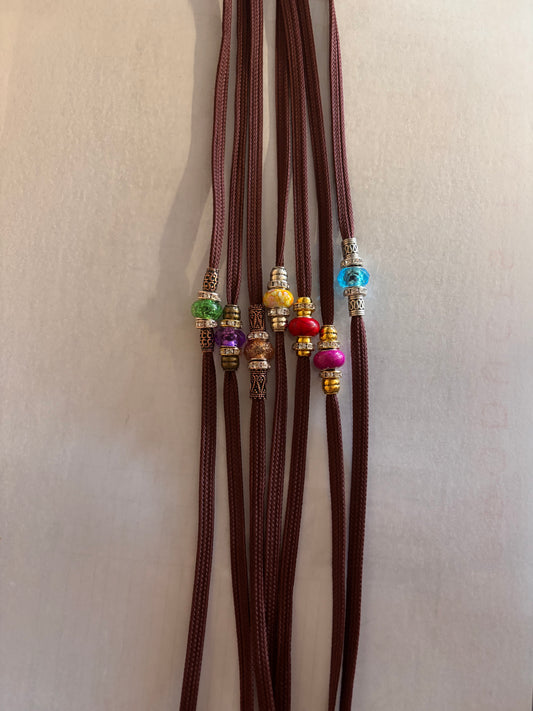 Show Lead Flat 7mm Polypropylene (Beaded) - Black, Brown
