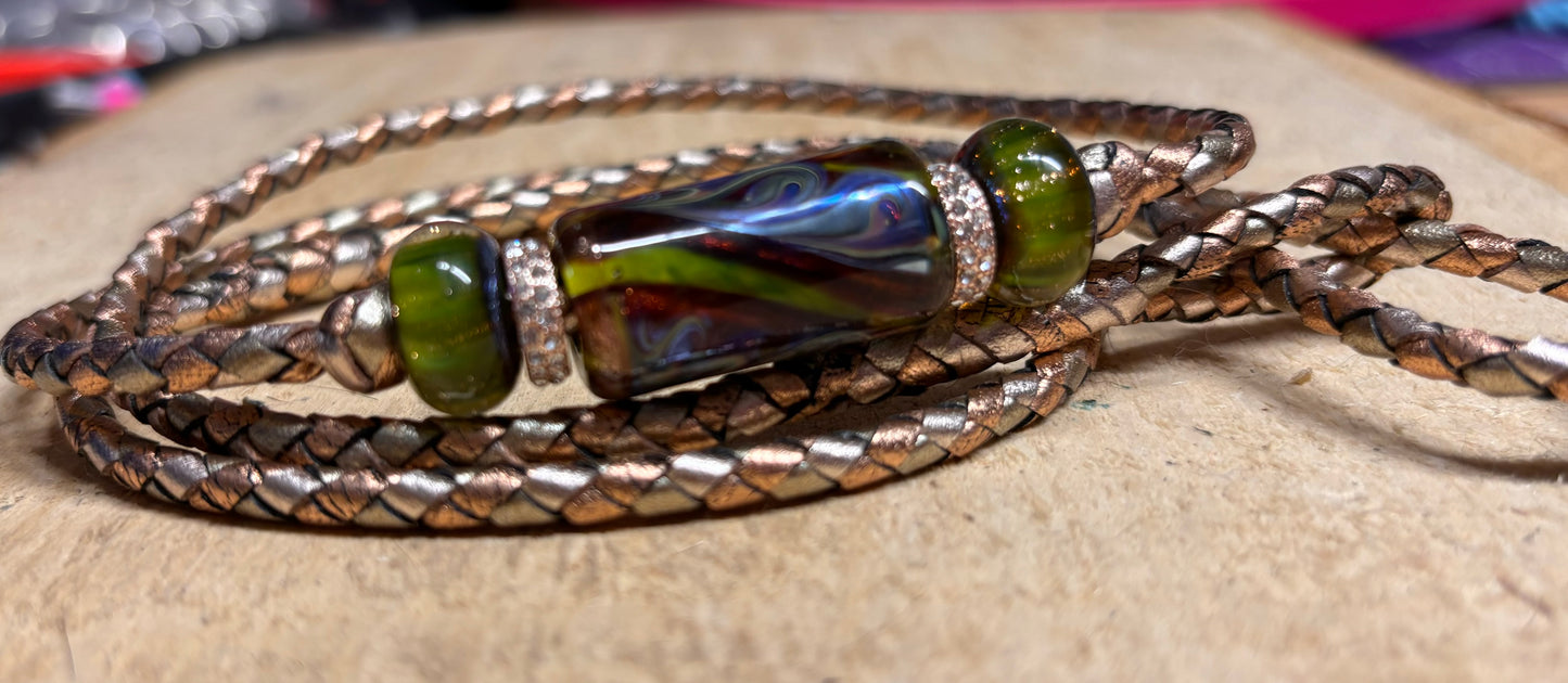 Show Leash - Hand braided Kang@roo Leather