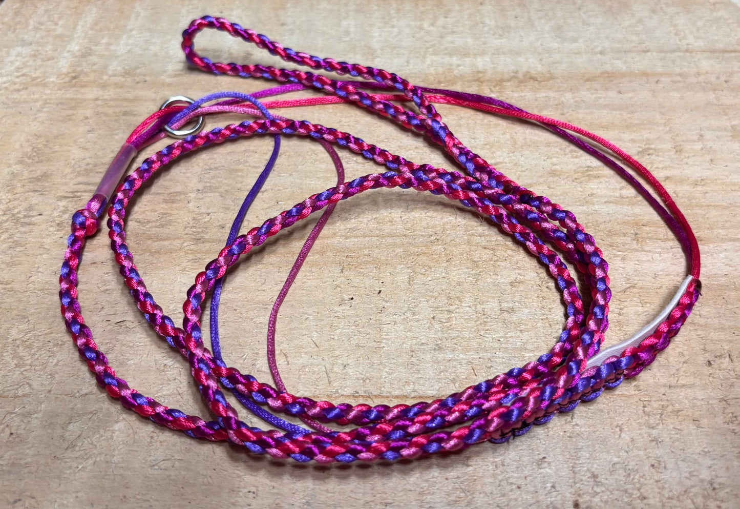 Show Leash - Hand braided Satin Cord