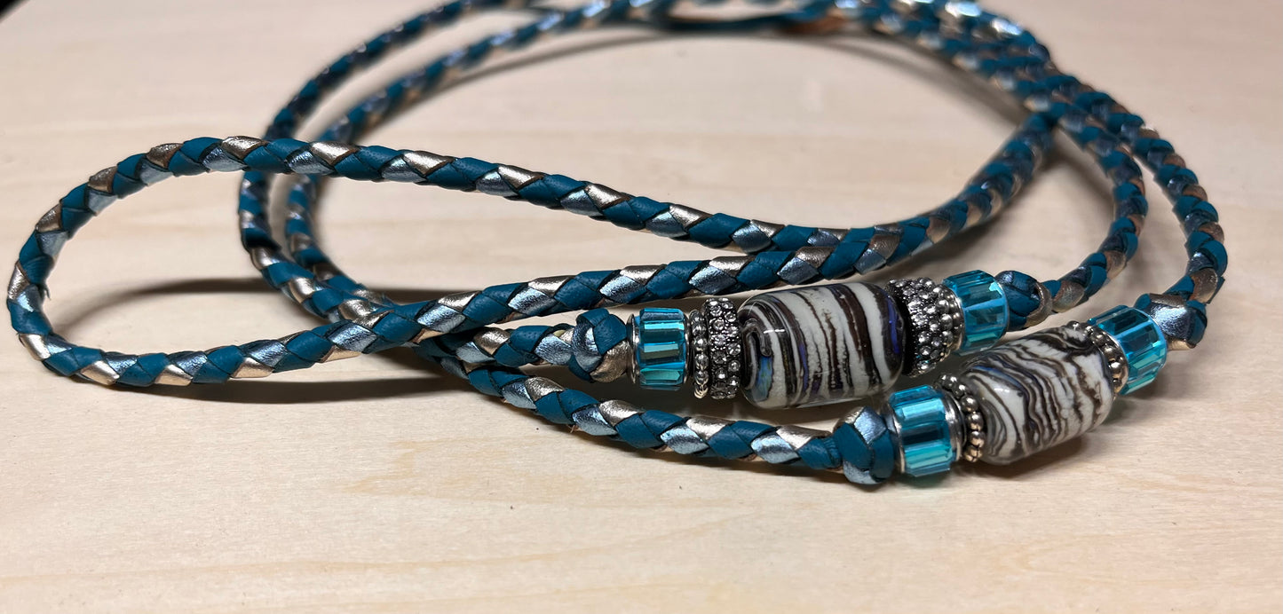 Show Leash - Hand braided Kang@roo Leather