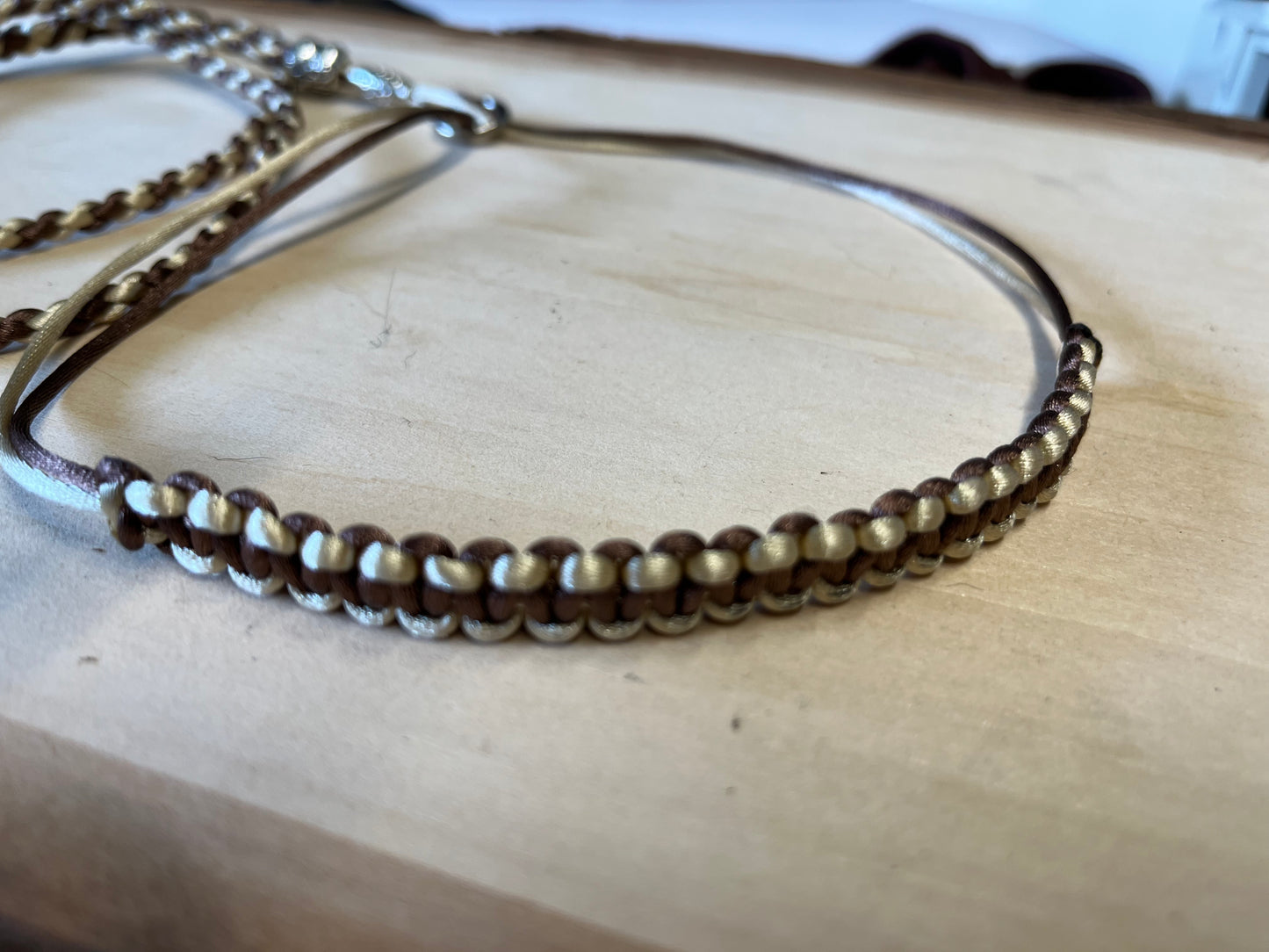 Show Leash - Hand braided Satin Cord