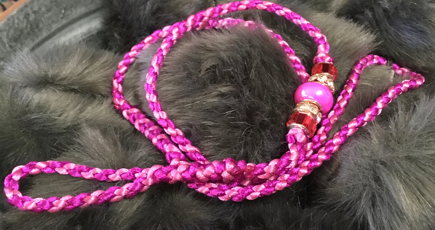 Show Leash - Hand braided Satin Cord