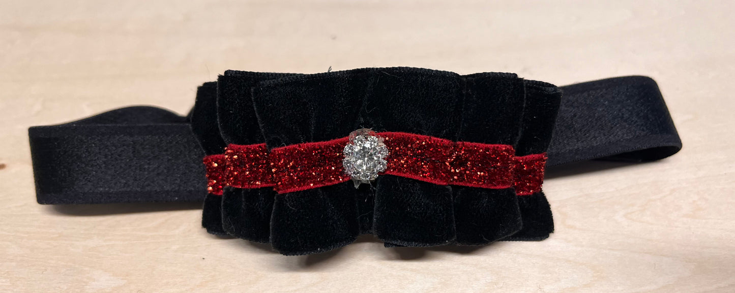 Velvet Bow Number Holder