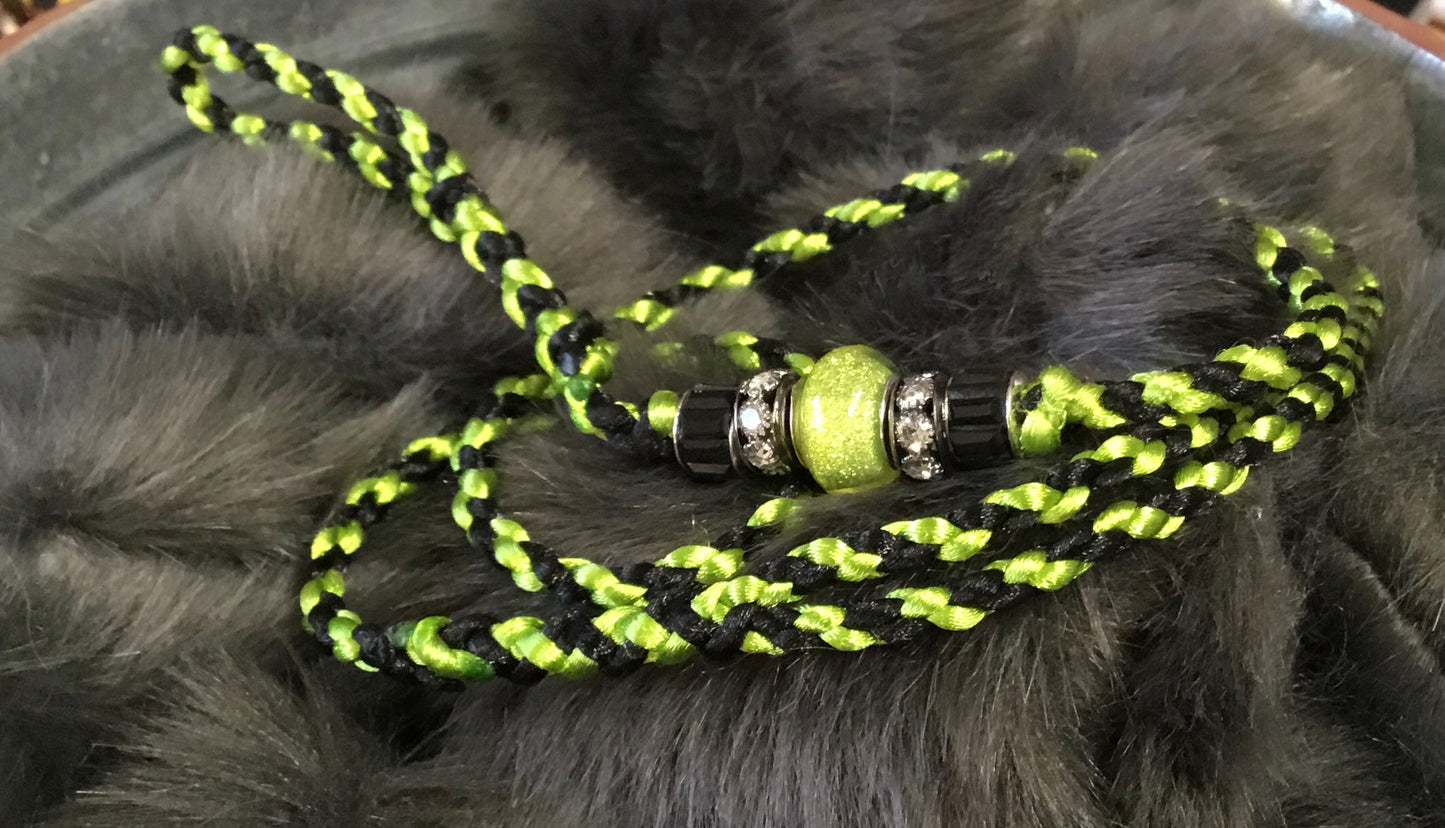 Show Leash - Hand braided Satin Cord