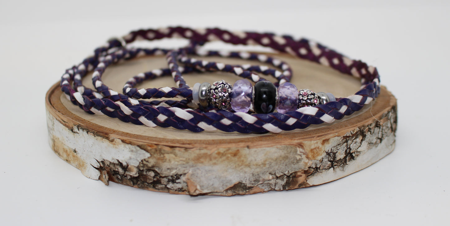 Show Leash - Hand braided Kang@roo Leather