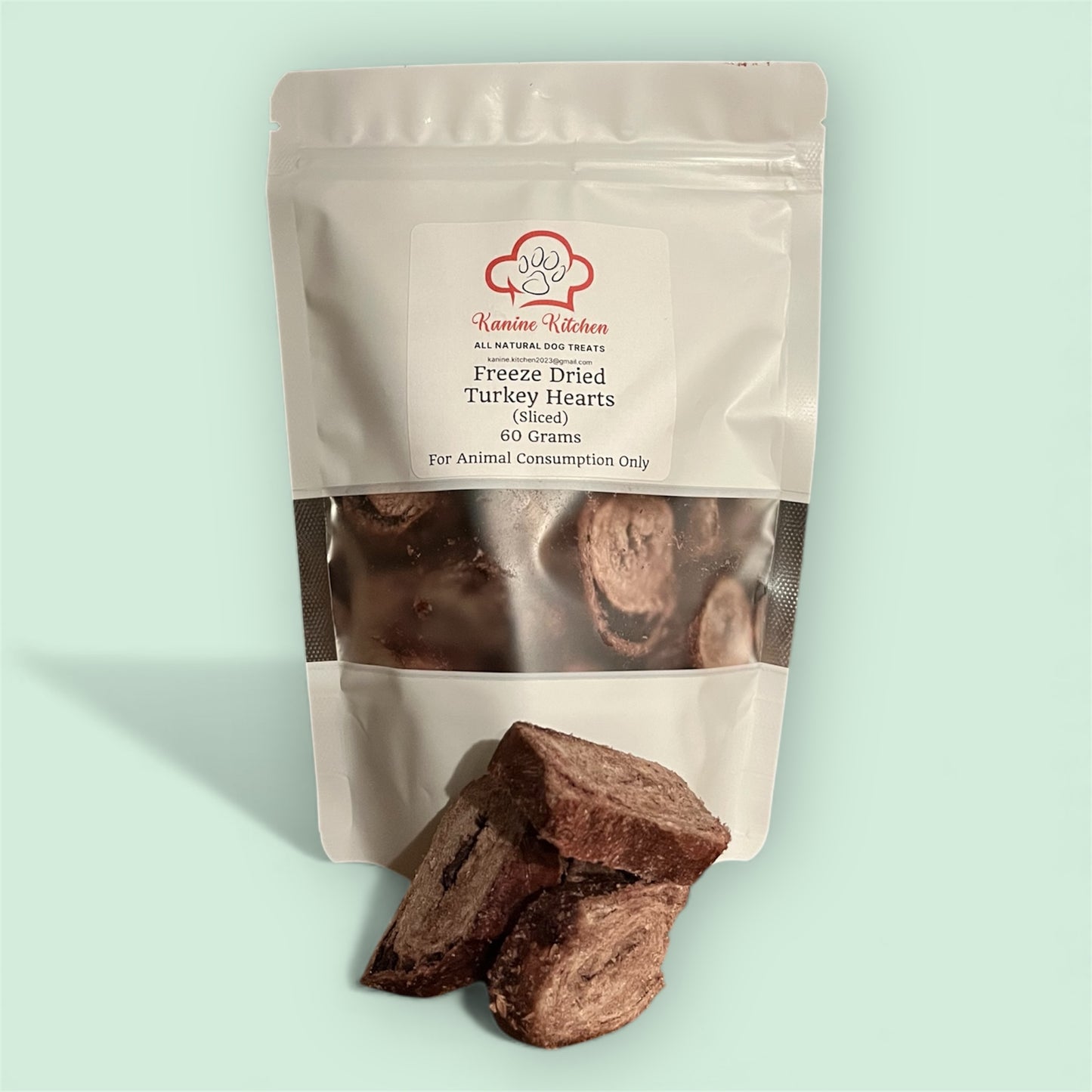Freeze Dried Turkey Hearts 60g