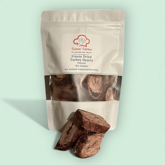Freeze Dried Turkey Hearts 60g