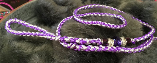 Show Leash - Hand braided Satin Cord