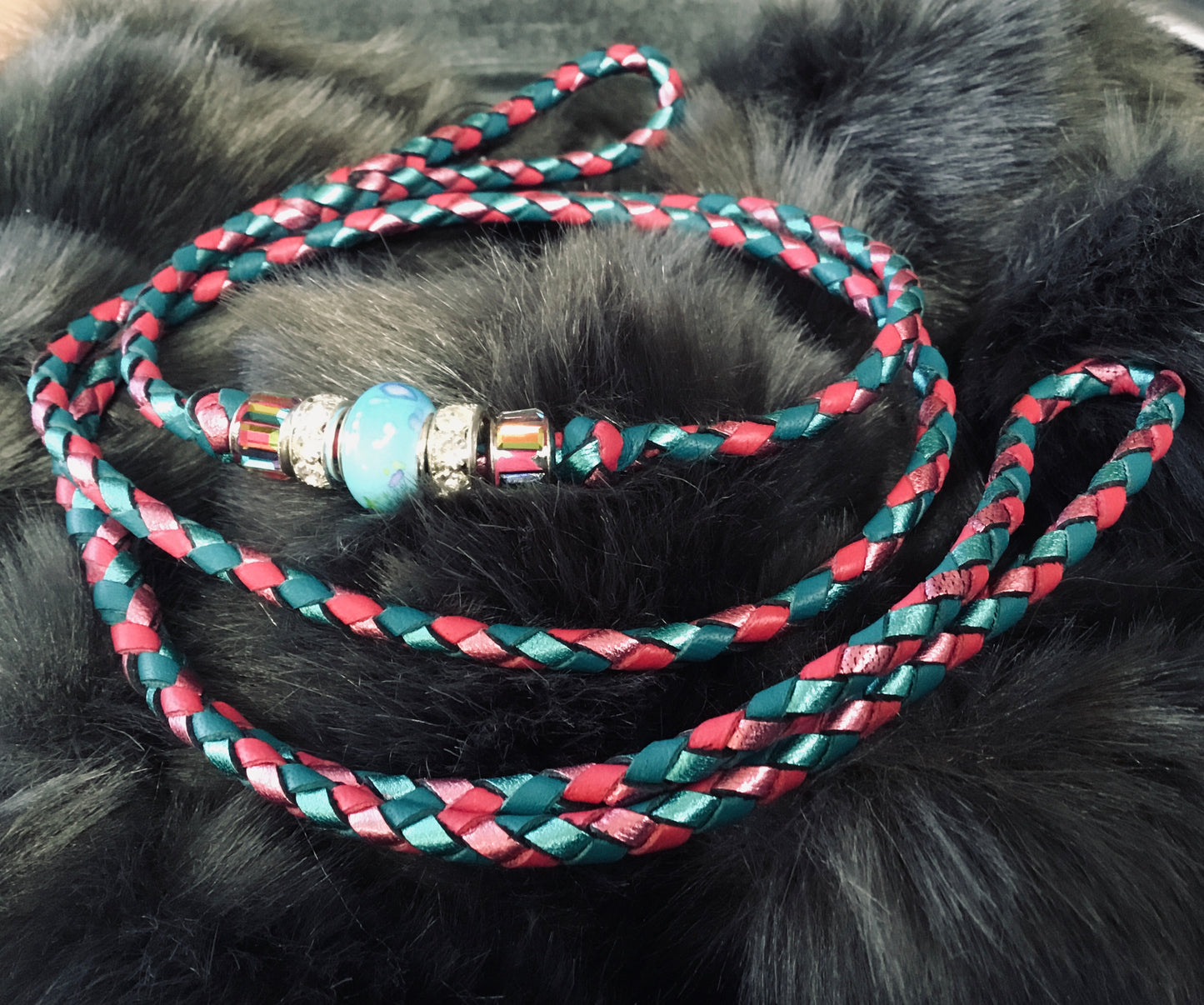 Show Leash - Hand braided Kang@roo Leather